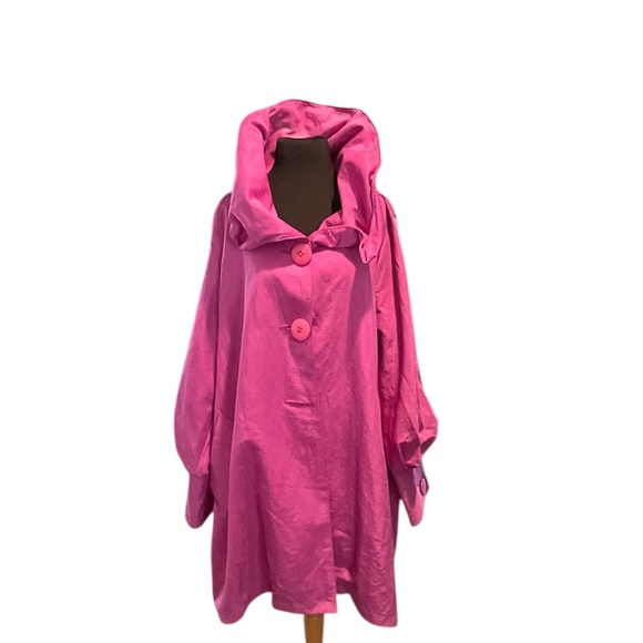 Design Today's Funky Oversize Fuchsia/Magenta Pink Women's Coat, Size 3XL - Picture 1 of 10